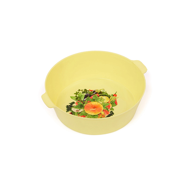 Таз-миска 2,5 л с ручками декор микс