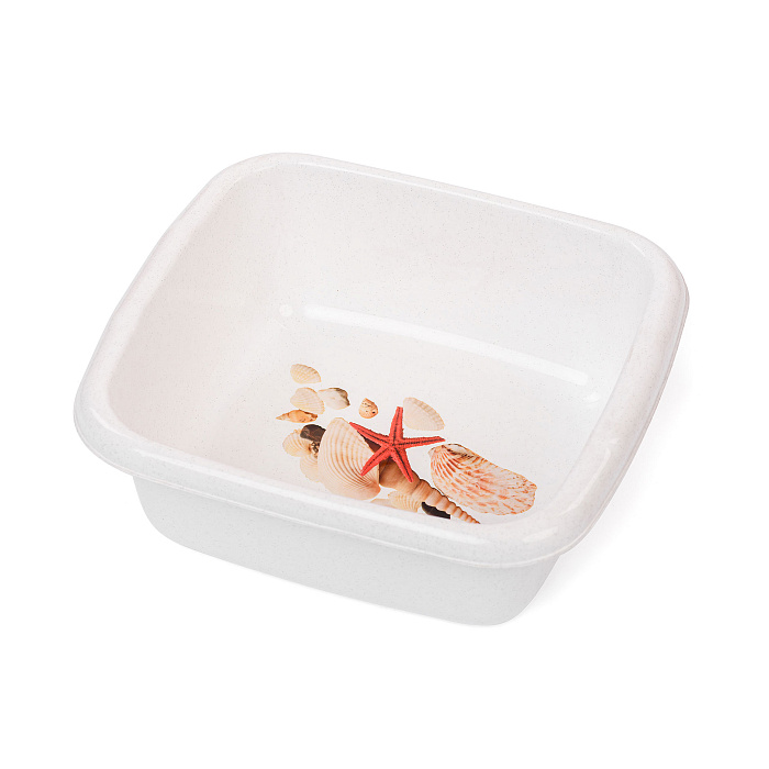 Таз квадратный 6 л декор микс в ассортименте