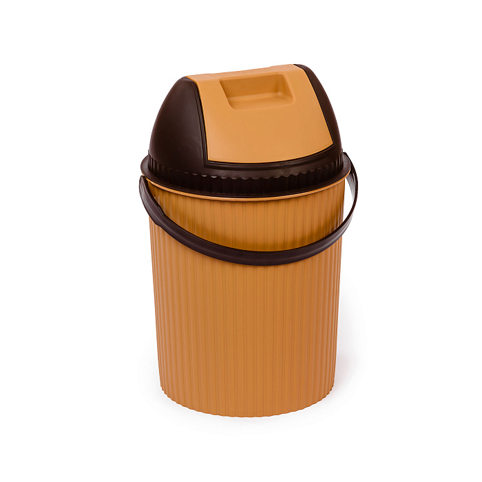 Ведро для мусора «Solano» 10 л бежевый/коричневый