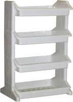 Полка - этажерка "Галакси" 4-х секционная мраморная