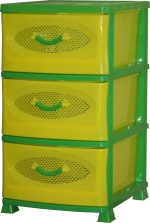 Комод Эирбокс 3-х секционный желто-зеленый
